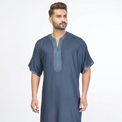 جلابيه موروكو شاين مغربي نص كم رجالي موديل 111
