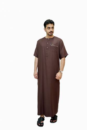 جلابية كتان سولد نص كم رجالي موديل 641
