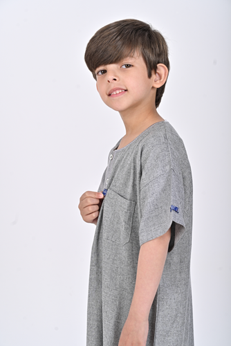 Boys' Jalabiya - Akkaf Blue - Model 4049