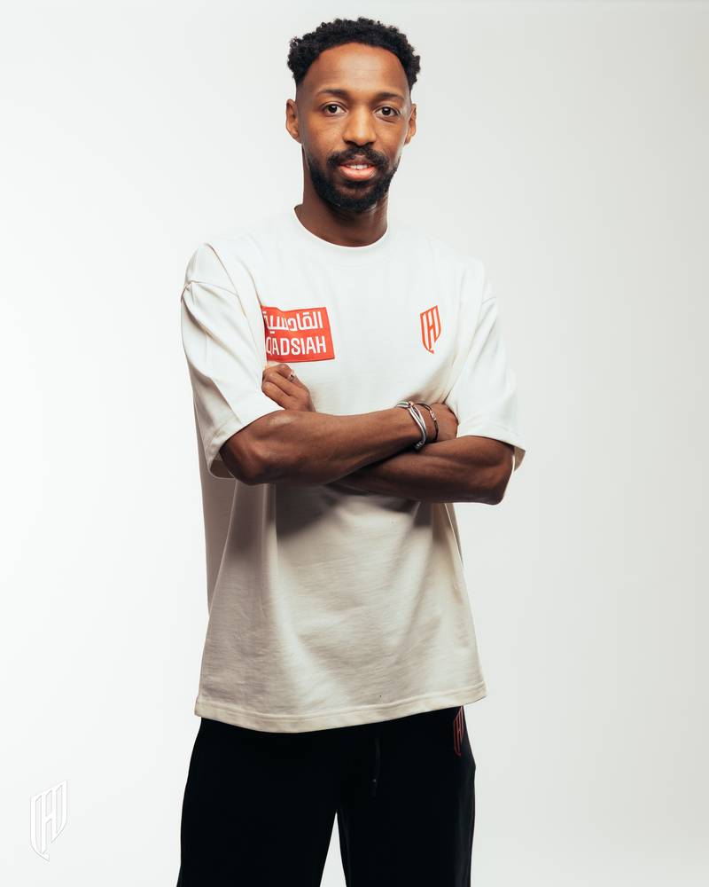 OFFWHITE OVERSIZE SQUARE QADSIAH DESIGN T-SHIRT