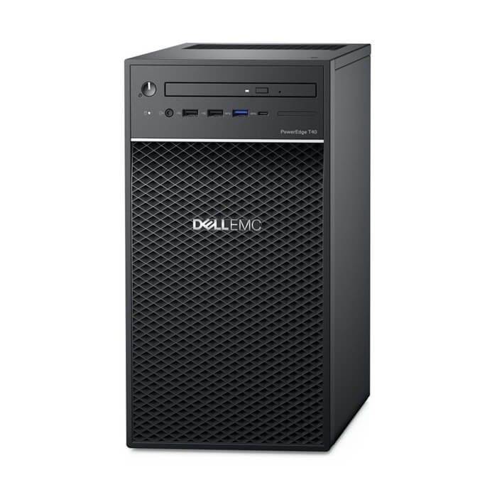 Dell PowerEdge Server T40 Intel Xeon E-2224G, 8GB Ram, 1TB SATA 7.2k RPM 3.5, Gigabit Ethernet, Intel Rapid Storage Controller, DVD+/-RW ROM, Dos, Black