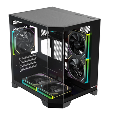 CASE Spear DOST60PLUS, ARGB, ATX, Gaming, 7 FAN, BLACK
