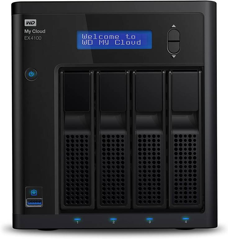ويسترن ديجيتال EX4100 وحدة تخزين شبكي ماي كلاود, فئة اكسبرت سيريز 4 باي للتخزين المرتبط بالشبكات, 8 تيرابايت, اسود