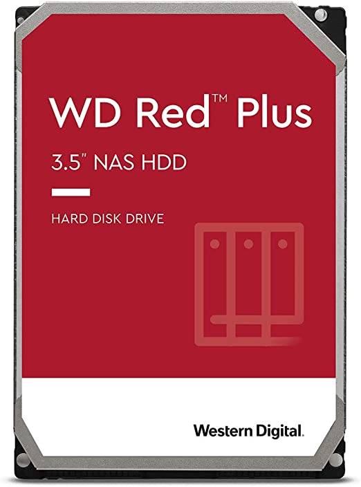 قرص صلب داخلي HDD للمراقبة من ويسترن ديجيتال Red Plus بسعة 8تيرابايت، ساتا بسرعة 6 جيجا/ثانية وذاكرة تخزين موقتة 128 ميجا 3.5 انش
