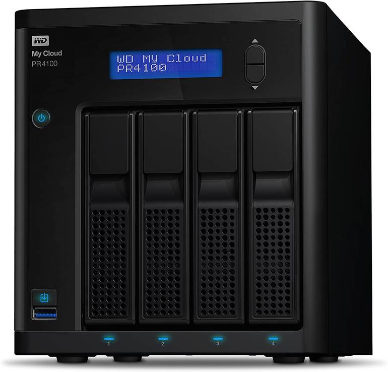 نسخة من ويسترن ديجيتال PR4100 وحدة تخزين شبكي ماي كلاود, فئة برو سيريز 4 باي للتخزين المرتبط بالشبكات, 40 تيرابايت, اسود 