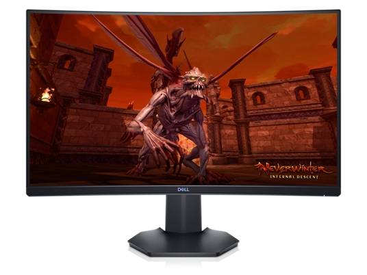  شاشة ألعاب ديل S2721HGF منحنية فل اتش دي , 27 بوصة, معدل التحديث 144 هرتز, شاشة LCD بإضاءة خلفية, وقت الاستجابة 4 ملي ثانية, AMD Free Sync ,HDMI ,Display Port, رمادي
