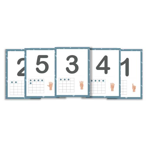 بطاقات الأرقام الإنجليزية