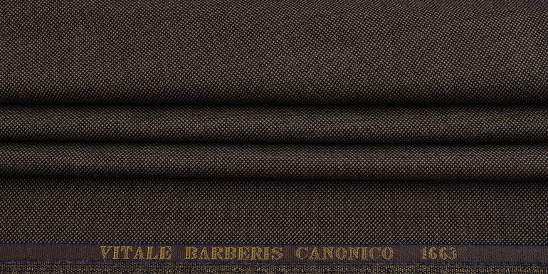 صوف إيطالي ١٠٠٪ من شركة S 110 VITALE BARBERIS Bird Eye باللون البني    