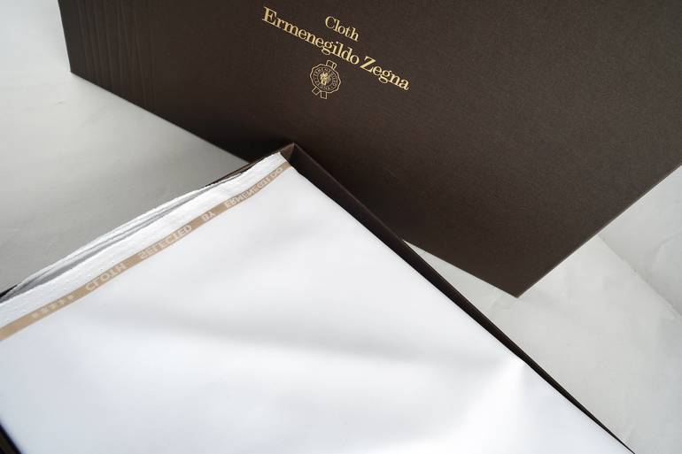 قماش ZEGNA بولستر 100% لون طبيعي