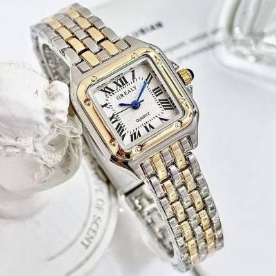 ساعات نسائية فاخرة من حجر الراين موضة ساحة كوارتز ساعة يد بسيطة للسيدات Reloj Mujer