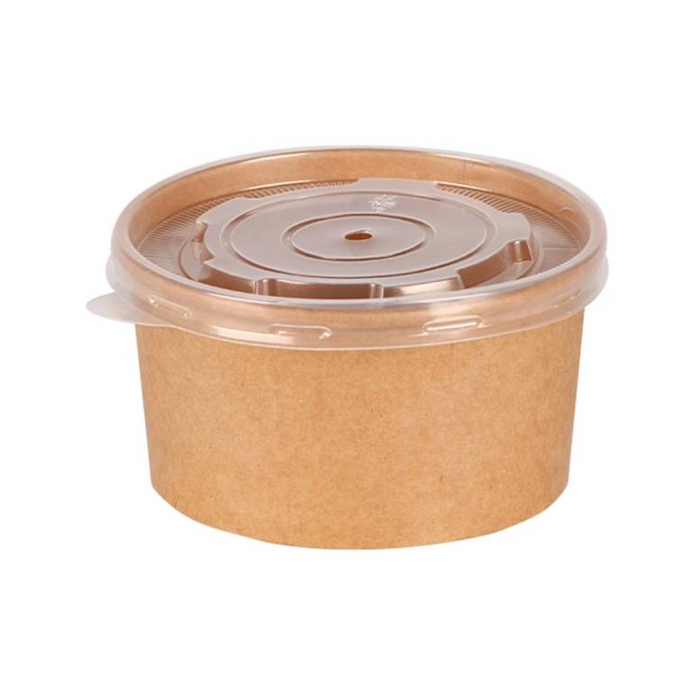 Kraft bowl with lid, 8 oz