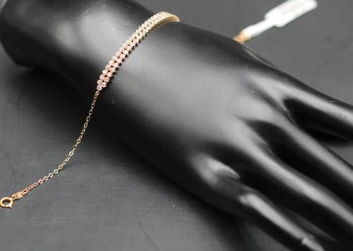 إسوره ذهب أصفر عيار 21 على زركون سويسري فاخر