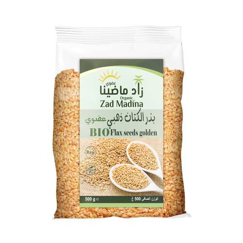 بذور الكتان ذهبي