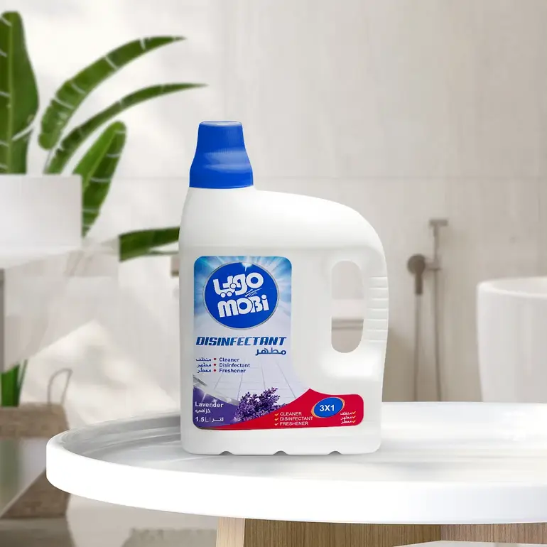 مطهر ارضيات لافندر موبي 1.5 لتر رائحة الخزامي المنعشة