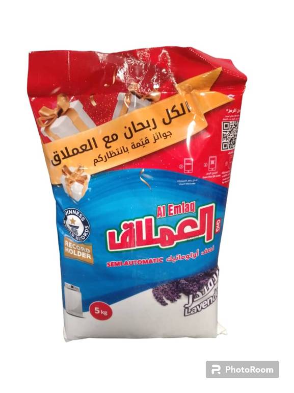 مسحوق غسيل العملاق نصف أتوماتيك 5 كليو ( لافندر)