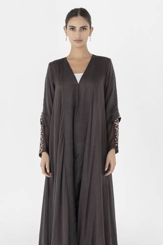 Brown Gold naqda Abaya