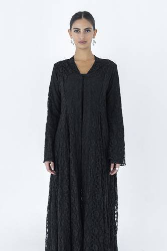 Black lace Abaya