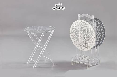 طقم شنطه اكرليك فضي