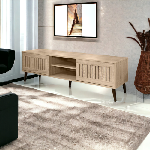 وحدة تلفزيون بنى فاتح 140×40×44.5سم