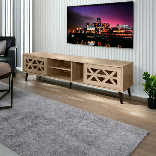 وحدة تلفزيون بنى فاتح 160×40×44.5سم