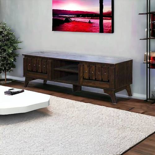 وحدة تلفزيون بني 140×40×44.5سم