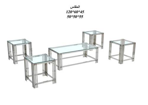 طقم استيل زجاج 4+1