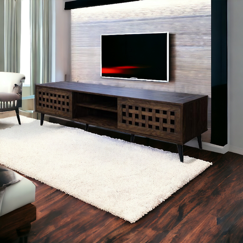 وحدة تلفزيون -بنى- -180×40×44.5سم