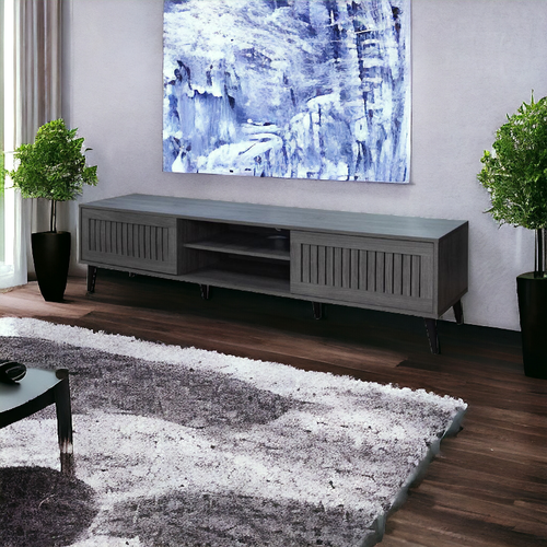 وحدة تلفزيون رمادي 180×40×44.5سم