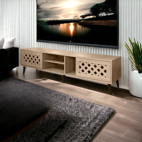 وحدة تلفزيون بنى فاتح 160×40×44.5سم