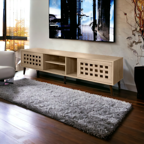 وحدة تلفزيون بنى فاتح 160×40×44.5سم