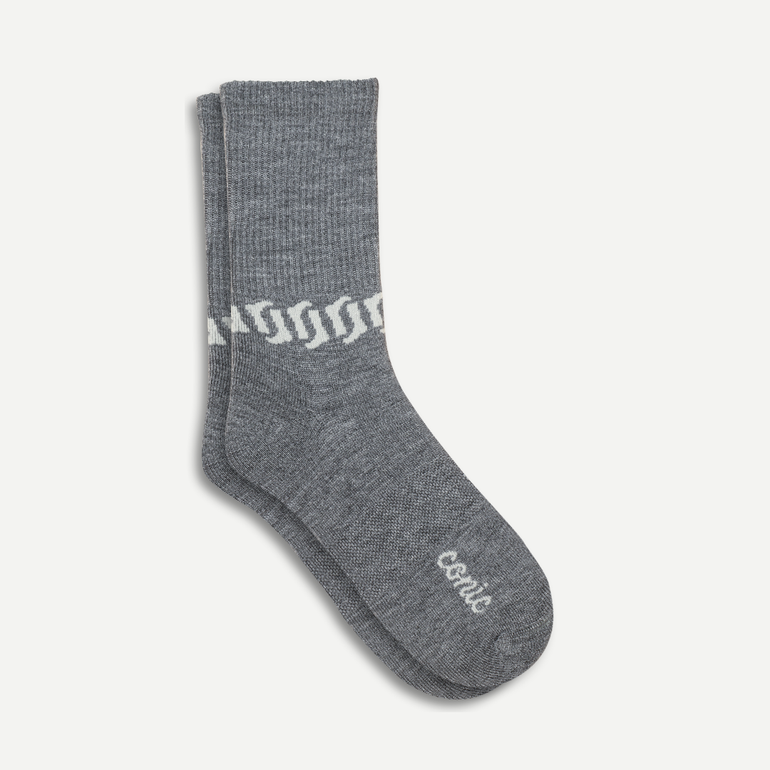 Women's Crew Merino Wool Socks - 39-42 - Gray