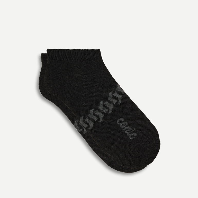 Women's Ankle Merino Wool Socks - Black - 35-38