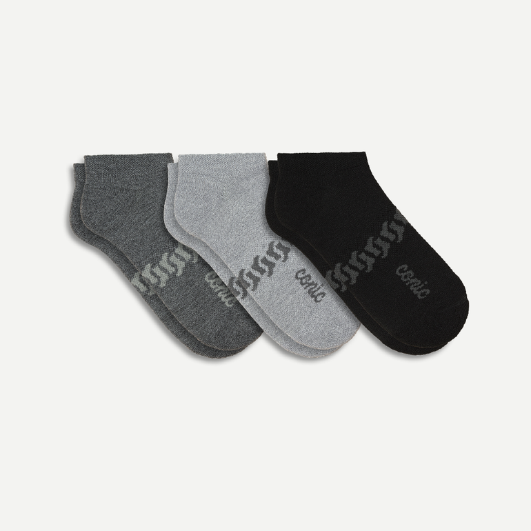 Men's Ankle Merino Wool Socks 3-pack - Mix - 39-42