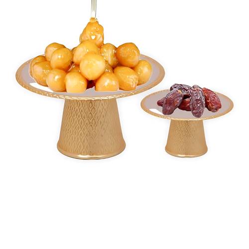 Gold cake stand - small