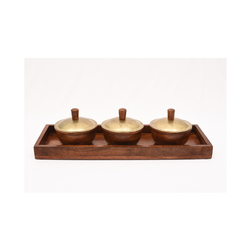  Wooden nuts set with 3 boxes