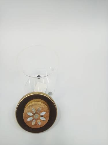 Round acrylic box with stainless lid -small