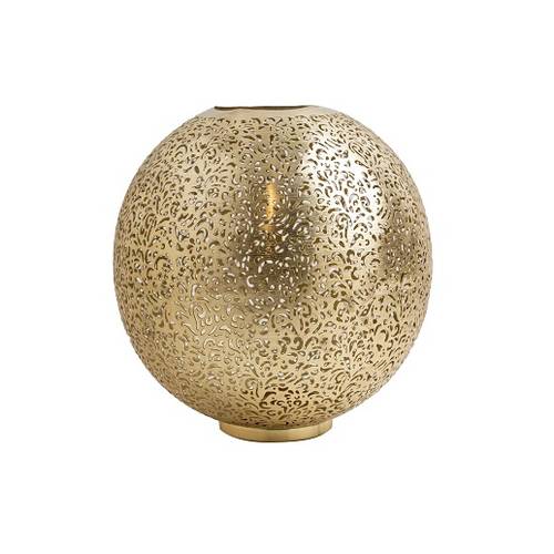 Golden Round Lantern - Stainless Steel