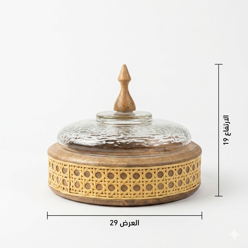  Round Natural Wooden Box