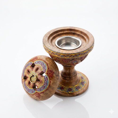Hand-painted bokhor with cover