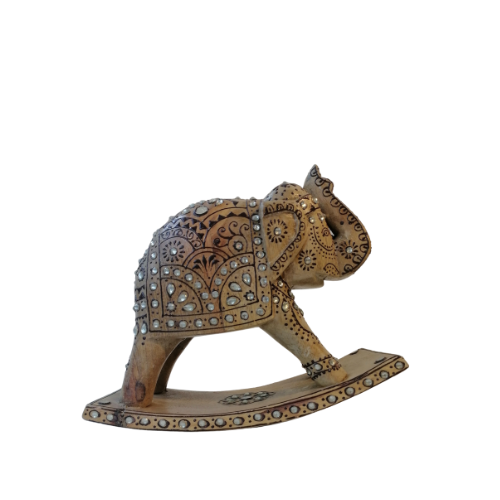 Rocking wooden elephant- Small