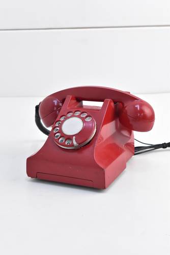 Square Red telephone - Old design