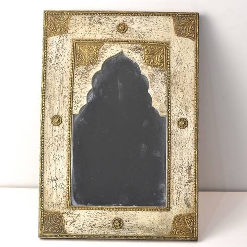 Wooden mirrors with brass