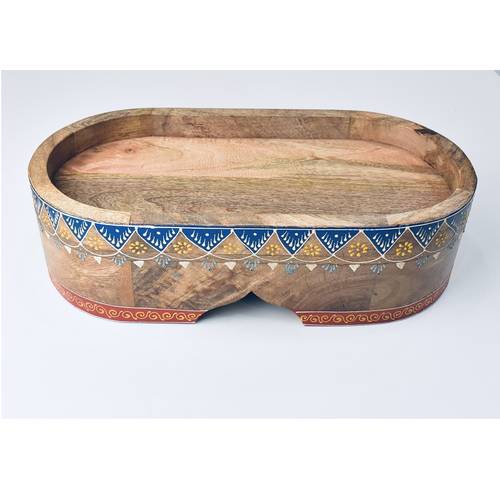 Hand painted wooden cake base