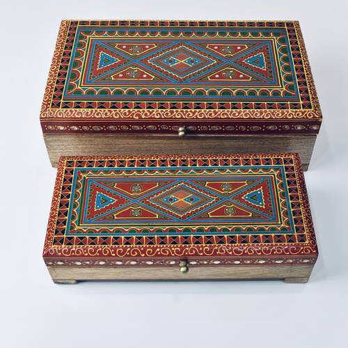 Wooden box set - Red