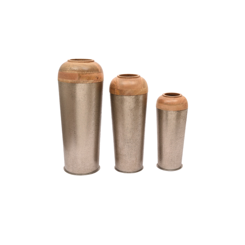 Natural wood vase