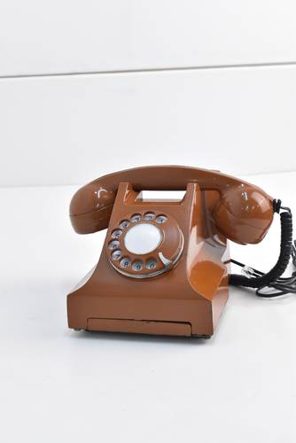 Square Brown telephone - Old design