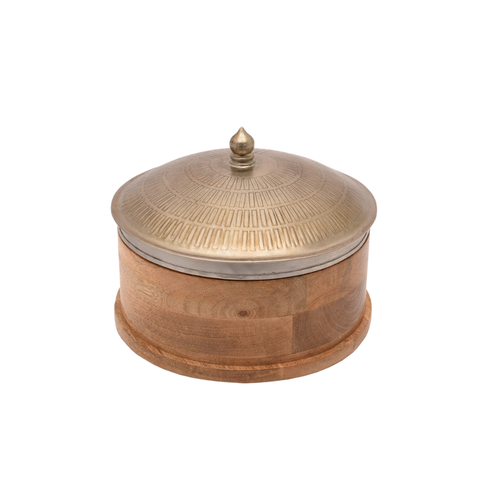  Round Natural Wooden Box 