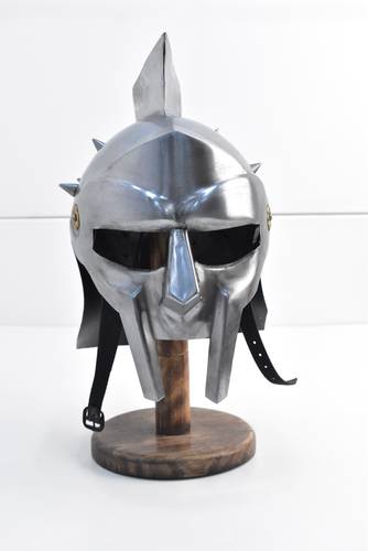 Silver iron helmet