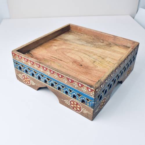 Hand painted wooden cake base