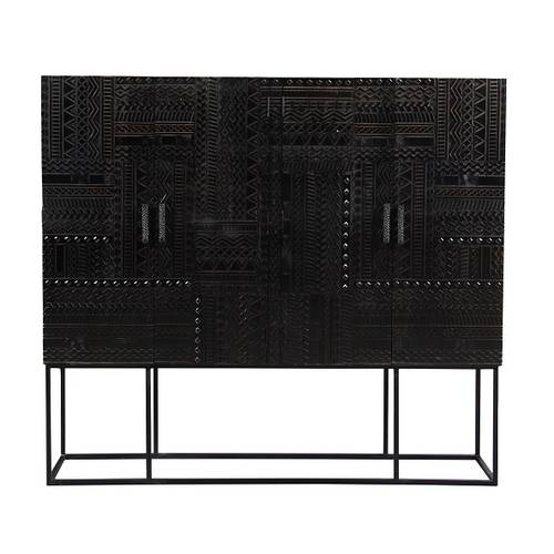 Wooden and iron wardrobe